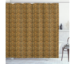 Wild Feline Tile Shower Curtain