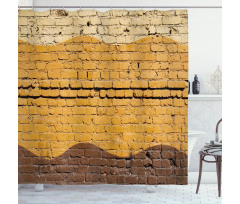 Brick Wall Waves Shower Curtain