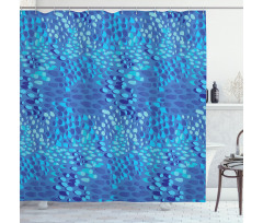 Abstract Fish Skin Scales Shower Curtain