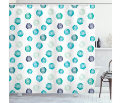 Round Shapes Pastel Colors Shower Curtain