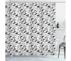 Buccaneers Sharks Sea Shower Curtain