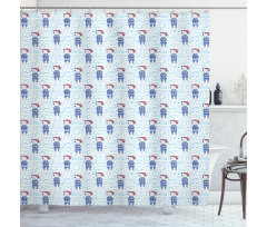 Cat in Blue Sailor Suit Shower Curtain