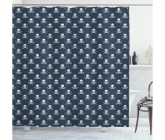 Jolly Roger Pattern Shower Curtain