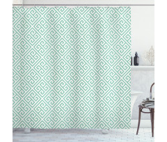 Labyrinth Checkered Shower Curtain