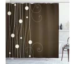 Dotted Lines Vintage Shower Curtain