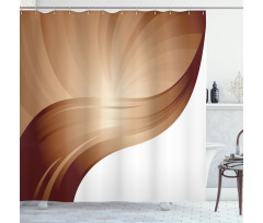 Spiraling Stripe Shower Curtain