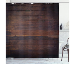 Aged Dark Timber Shower Curtain