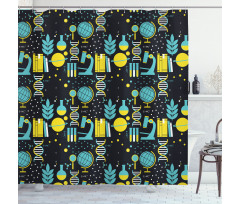 Science Class Pattern Shower Curtain