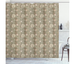 Circles and Lines Shower Curtain