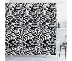 Zebra Skin Pattern Shower Curtain