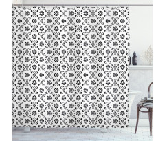 Swirl Leaves Spring Shower Curtain