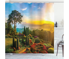 Colorful Idyllic Nature Shower Curtain