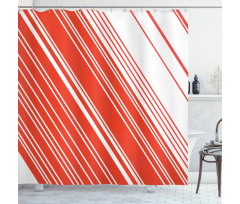 Barcode Lines Design Shower Curtain