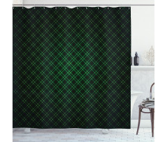 Future Grid Pattern Shower Curtain