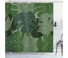 Camo Palm Leaves Shower Curtain