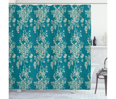 Roses on Blossoming Branches Shower Curtain