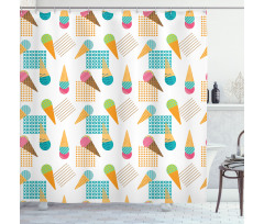 Geometrical Graphic Shower Curtain