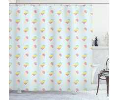 Pastel Hipster Summer Shower Curtain