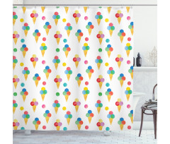 Triple Scoops Grungy Shower Curtain