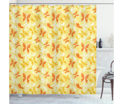 Swirled Butterfly Shower Curtain