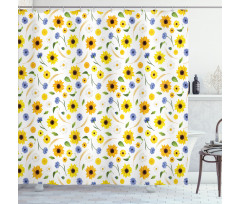 Botanic Pattern Shower Curtain