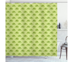 Spiny Mammals Green Shower Curtain