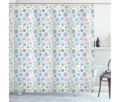 Colorful Winter Leaf Shower Curtain
