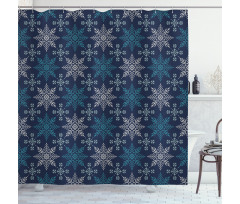Winter Holiday Theme Shower Curtain