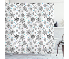 Lace Style Winter Shower Curtain