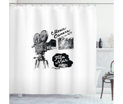 Camera Film Noir Shower Curtain