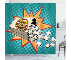 Retro Popcorn Shower Curtain