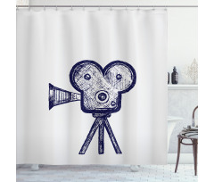Sketch Projector Shower Curtain