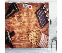 Retro Objects Shower Curtain
