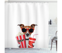 Funny Dog Snacks Shower Curtain