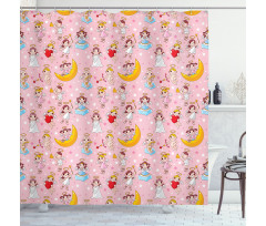 Fairies Music Cheerful Shower Curtain