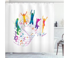 Dancing People Music Shower Curtain