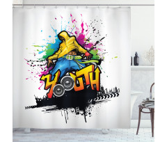 Young Man Hip Hop Culture Shower Curtain