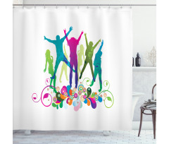Teen Dance Floral Vivid Shower Curtain