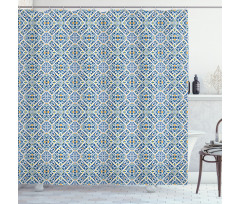 Portuguese Floral Retro Shower Curtain