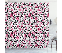 Grunge Spotty Pattern Shower Curtain