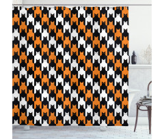 Catstooth Pattern Shower Curtain