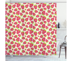 Fruit Paisley Motifs Shower Curtain