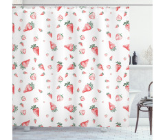 Grunge Fruit Pattern Shower Curtain