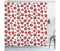 Pop Art Lipstick Stain Shower Curtain