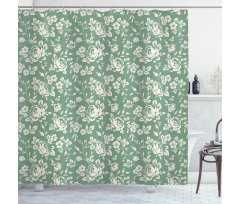 Victorian Rose Bouquet Shower Curtain