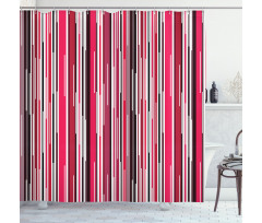 Vertical Colorful Line Shower Curtain