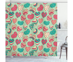 Colorful Love Cheers Shower Curtain