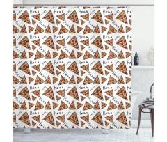 Doodle Art Style Slices Shower Curtain