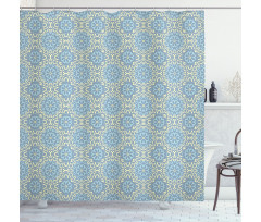 Eastern Style Swirl Tile Shower Curtain