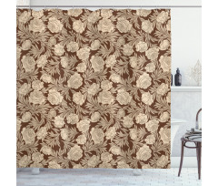 Blooming Romantic Rose Shower Curtain